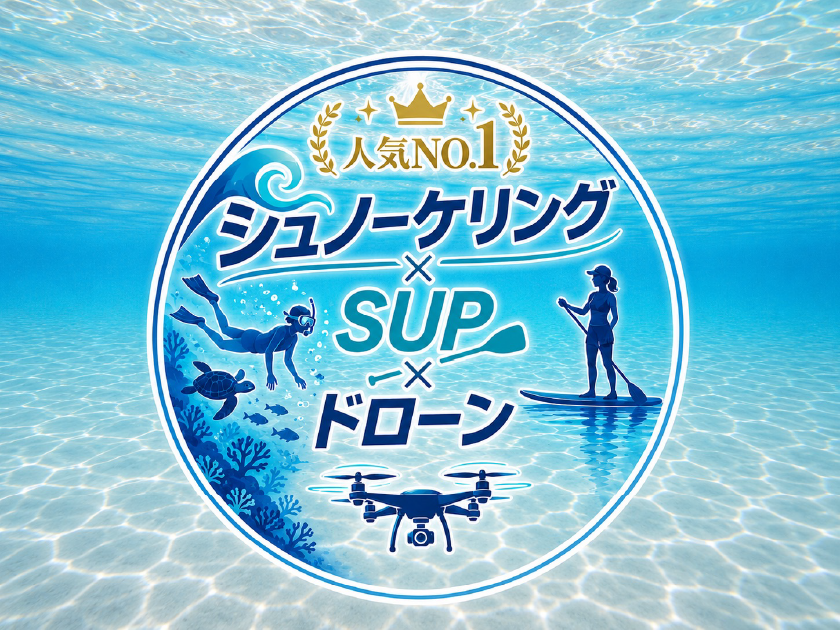 シュノーケリング × SUP × ドローン